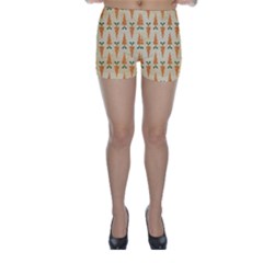 Pattern-carrot-pattern-carrot-print Skinny Shorts by Sudhe