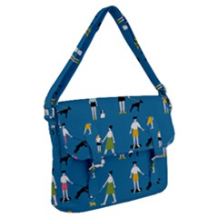 Girls Walk With Their Dogs Buckle Messenger Bag by SychEva