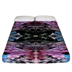 Abstract Waves-mixed Media Fitted Sheet (king Size)