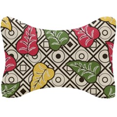 Leaves Foliage Batik Seamless Seat Head Rest Cushion by Amaryn4rt