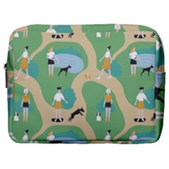 Girls With Dogs For A Walk In The Park Make Up Pouch (large) by SychEva