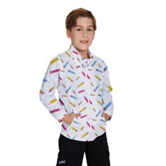 Multicolored Pencils And Erasers Kids  Windbreaker by SychEva