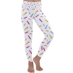 Multicolored Pencils And Erasers Kids  Lightweight Velour Classic Yoga Leggings by SychEva