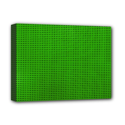 Metallic Mesh Screen 2-green Deluxe Canvas 16  X 12  (stretched)  by impacteesstreetweareight