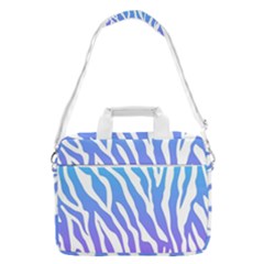 White Tiger Purple & Blue Animal Fur Print Stripes Macbook Pro Shoulder Laptop Bag (large)