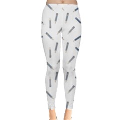 Gray Pencils On A Light Background Leggings  by SychEva