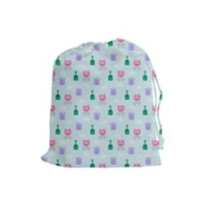 Funny Monsters Aliens Drawstring Pouch (large) by SychEva