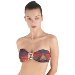 Switzerland-zermatt-mountains-snow- Twist Bandeau Bikini Top by Amaryn4rt