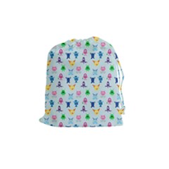 Funny Monsters Drawstring Pouch (medium) by SychEva
