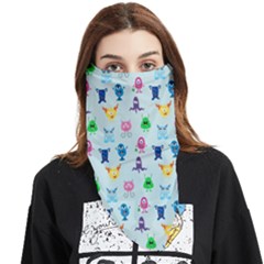 Funny Monsters Face Covering Bandana (triangle) by SychEva