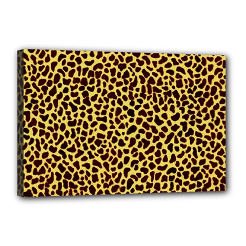 Fur-leopard 2 Canvas 18  X 12  (stretched) by skindeep