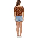 Leopard-print 3 Button up blouse View4