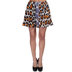 Fur-leopard 5 Skater Skirt by skindeep