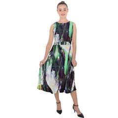 In Orbit Midi Tie-back Chiffon Dress by MRNStudios