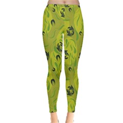 Folk Flowers Pattern  Inside Out Leggings by Eskimos