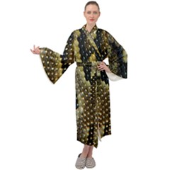 Leatherette Snake 2 Maxi Velour Kimono by skindeep