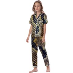 Leatherette Snake 2 Kids  Satin Short Sleeve Pajamas Set by skindeep