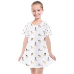 Funny Pugs Kids  Smock Dress by SychEva