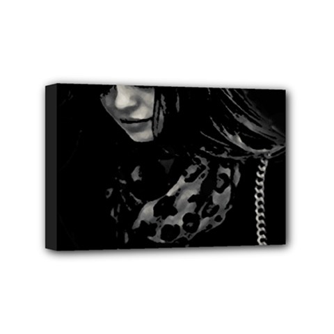 Beauty Woman Black And White Photo Illustration Mini Canvas 6  X 4  (stretched) by dflcprintsclothing