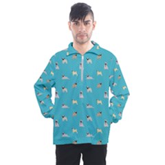 Funny Pugs Men s Half Zip Pullover by SychEva