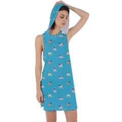 Funny Pugs Racer Back Hoodie Dress by SychEva