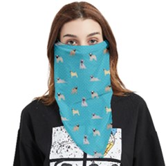 Funny Pugs Face Covering Bandana (triangle)