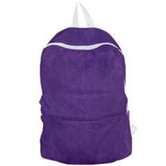 Leather Smooth 18-purple Foldable Lightweight Backpack by skindeep