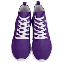 Leather Smooth 18-purple Men s Lightweight High Top Sneakers by skindeep