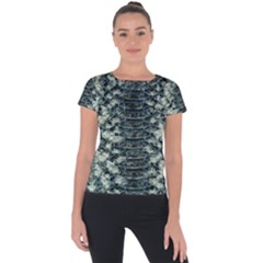 Snake Skin-29 Alt Short Sleeve Sports Top  by skindeep