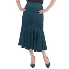 Leatherette 2 Blue Midi Mermaid Skirt by skindeep