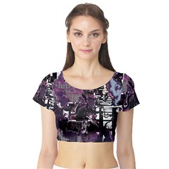 Pressure Points Short Sleeve Crop Top by MRNStudios