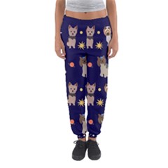 Terrier Cute Dog With Stars Sun And Moon Women s Jogger Sweatpants