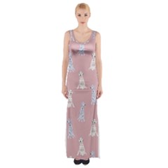 Dalmatians Favorite Dogs Thigh Split Maxi Dress by SychEva