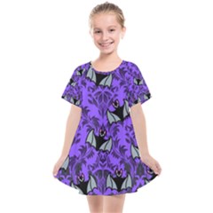 Halloween Friggin Bats Kids  Smock Dress by NerdySparkleGoth