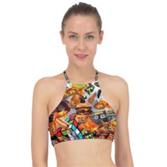 Through Space And Time 3 Racer Front Bikini Top by impacteesstreetwearcollage