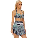 Robotic Endocrine System Vintage Style Bikini Top and Skirt Set  View3
