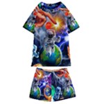 Riding The Storm Out Kids  Swim Tee and Shorts Set