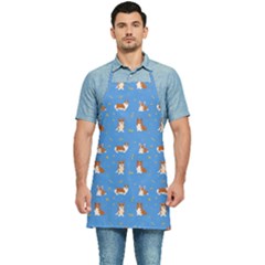 Cute Corgi Dogs Kitchen Apron by SychEva