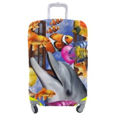 Outside The Window-swimming With Fishes Luggage Cover (medium) by impacteesstreetwearcollage