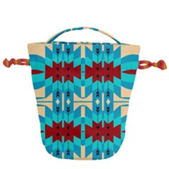 Shapes Rows Drawstring Bucket Bag by LalyLauraFLM
