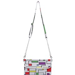 Colorful Rectangles Mini Crossbody Handbag by LalyLauraFLM