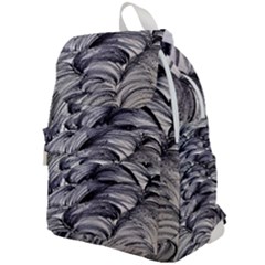 Monochrome Smudge Top Flap Backpack by kaleidomarblingart