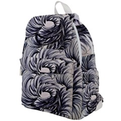 Mono Patterns Top Flap Backpack by kaleidomarblingart