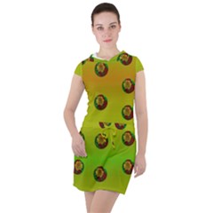 Sun Flowers For Iconic Pleasure In Pumpkin Time Drawstring Hooded Dress by pepitasart