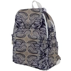 Mono Repeats Top Flap Backpack by kaleidomarblingart