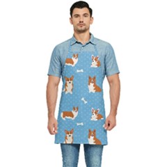 Cute Corgi Dogs Kitchen Apron by SychEva