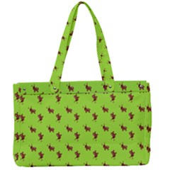 Kawaii Cute Deer Green Canvas Work Bag by snowwhitegirl