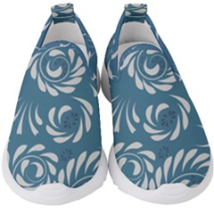 Folk Flowers Pattern Floral Surface Design Seamless Pattern Kids  Slip On Sneakers