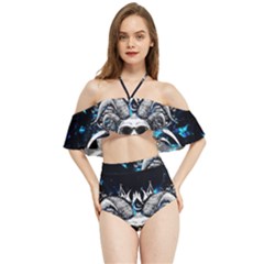 Skullart Halter Flowy Bikini Set  by Sparkle