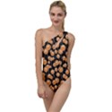 Orange Dandelions On A Dark Background To One Side Swimsuit View1